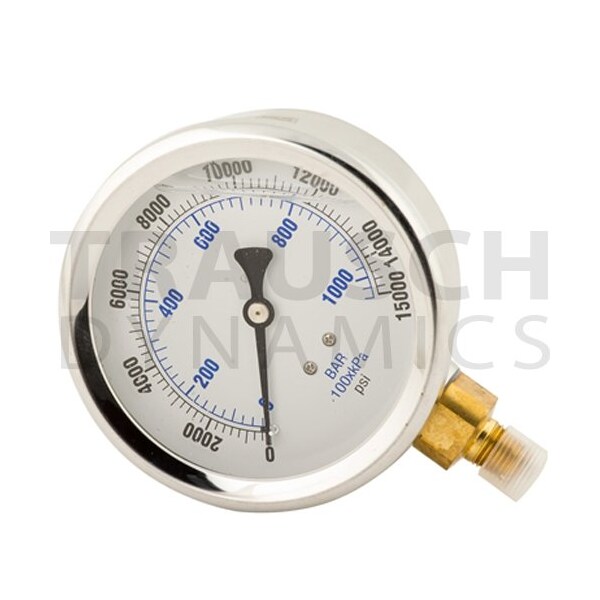 Bva Hydraulics 4 Face Diameter, Liquid Gauge 14 Nptf, GW4014 GW4014 - main